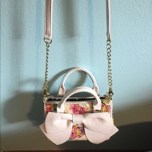 Betsey Johnson Floral Crossbody bag with Bow